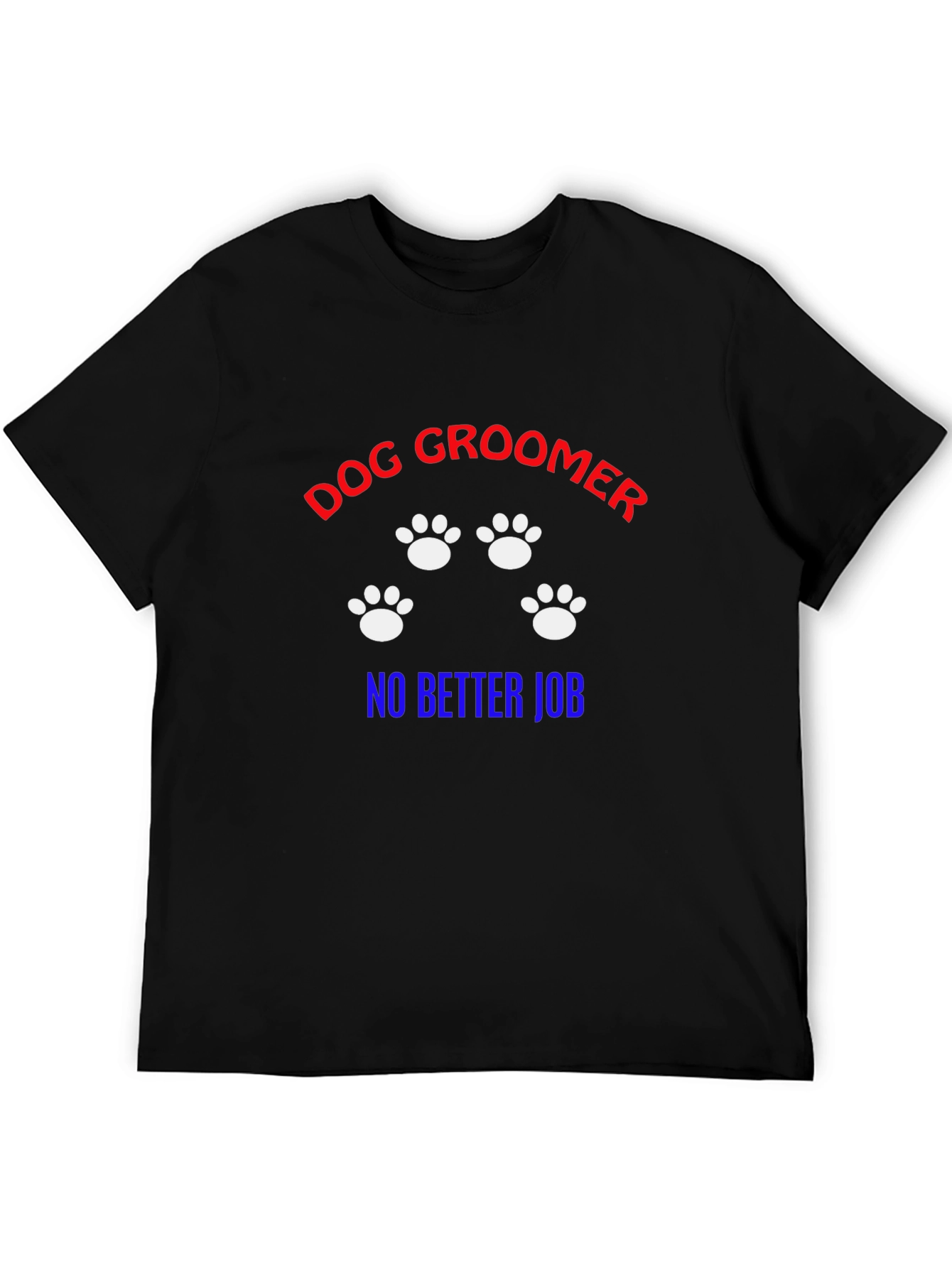 Dog Groomer T-Shirt -  Paw Prints Grooming Gift