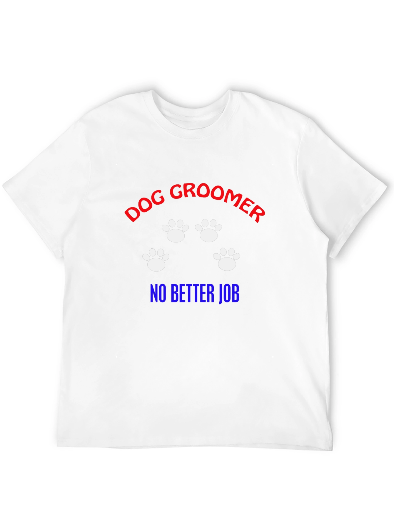 Dog Groomer T-Shirt -  Paw Prints Grooming Gift