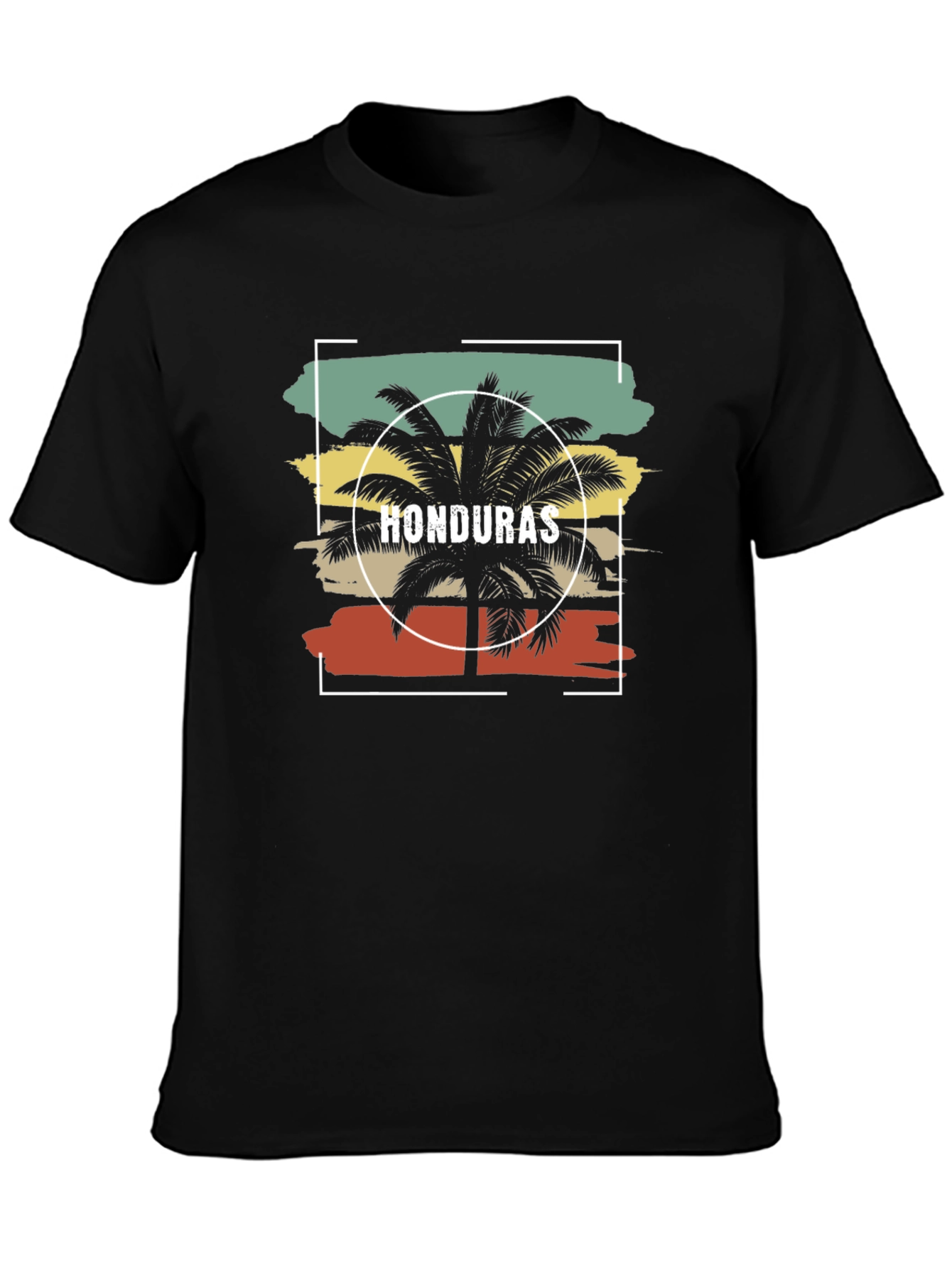 Honduras Palm Tree Graphic Tee - Tropical Vacation Shirt