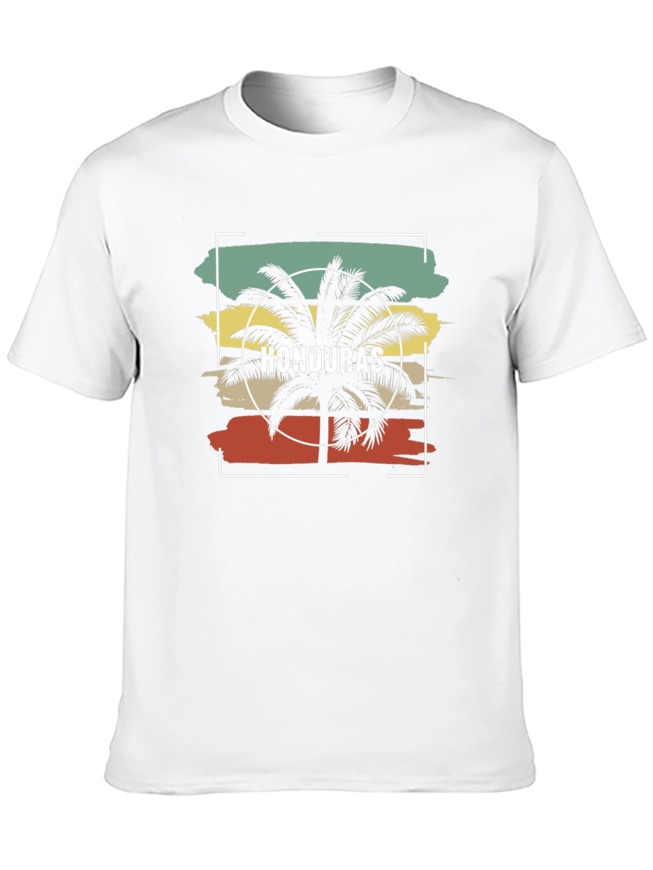 Honduras Palm Tree Graphic Tee - Tropical Vacation Shirt