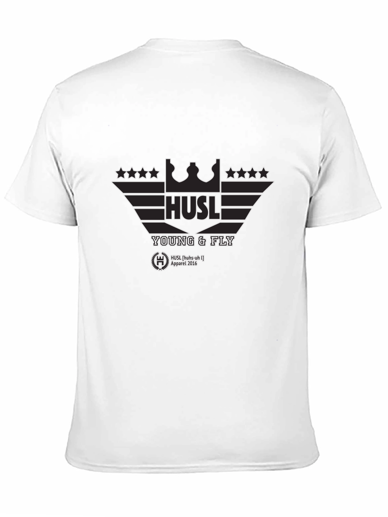 Hustl Young & Fly Black Graphic T-Shirt