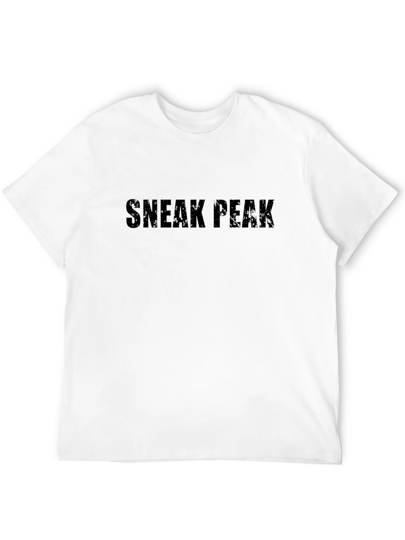 Sneak Peek Black T-Shirt - Classic Crew Neck