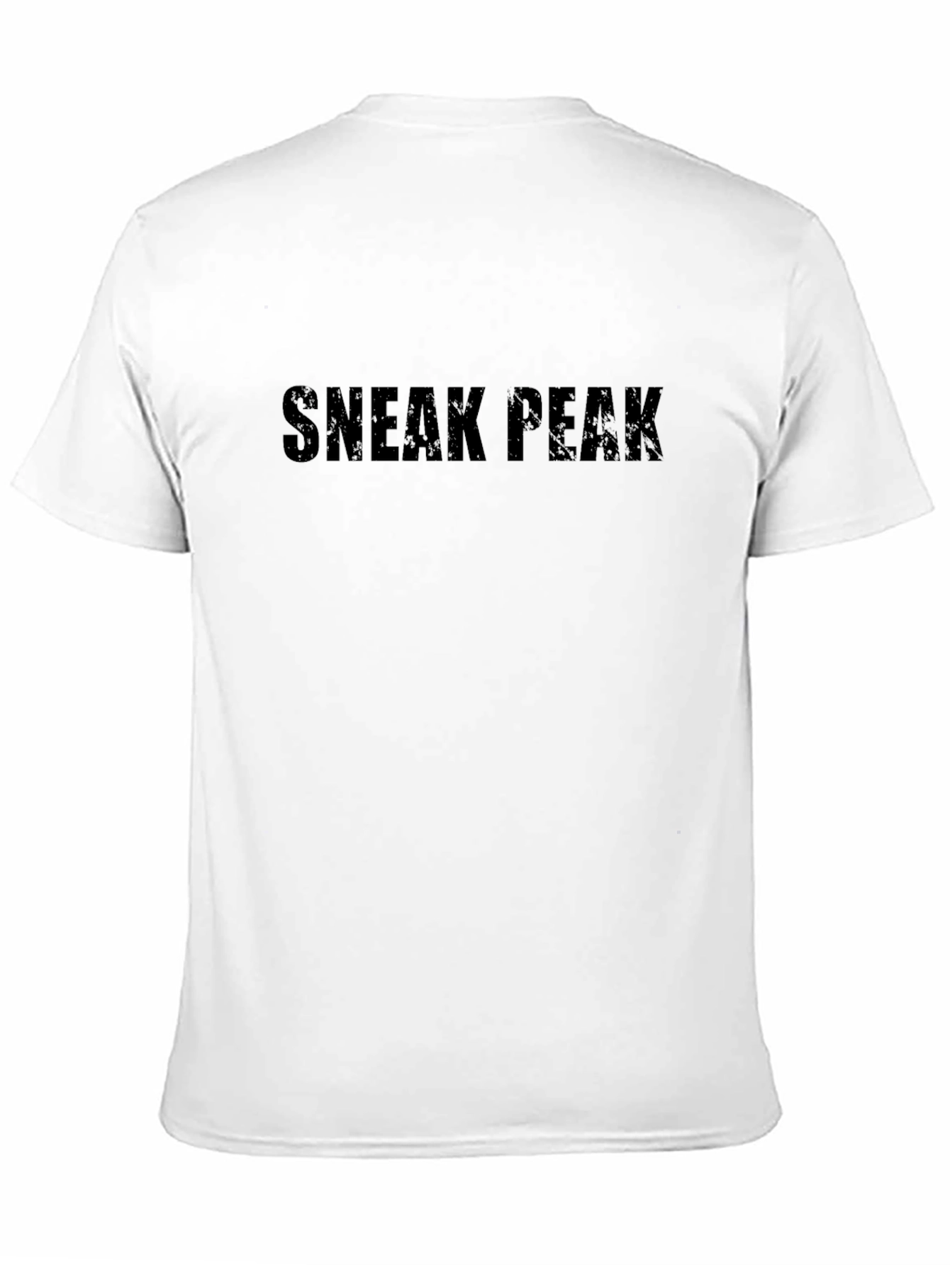 Sneak Peek Black T-Shirt - Classic Crew Neck