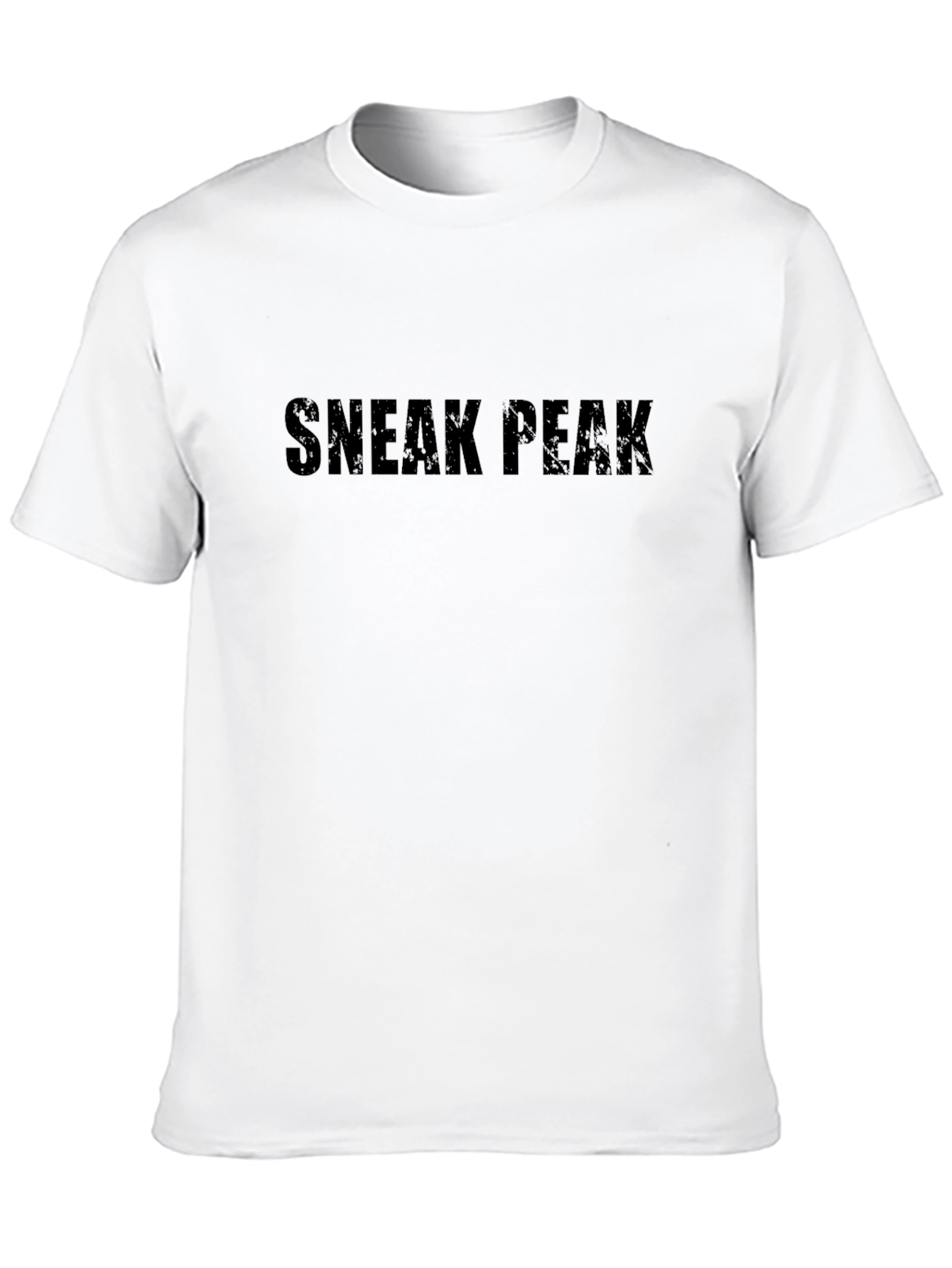 Sneak Peek Black T-Shirt - Classic Crew Neck