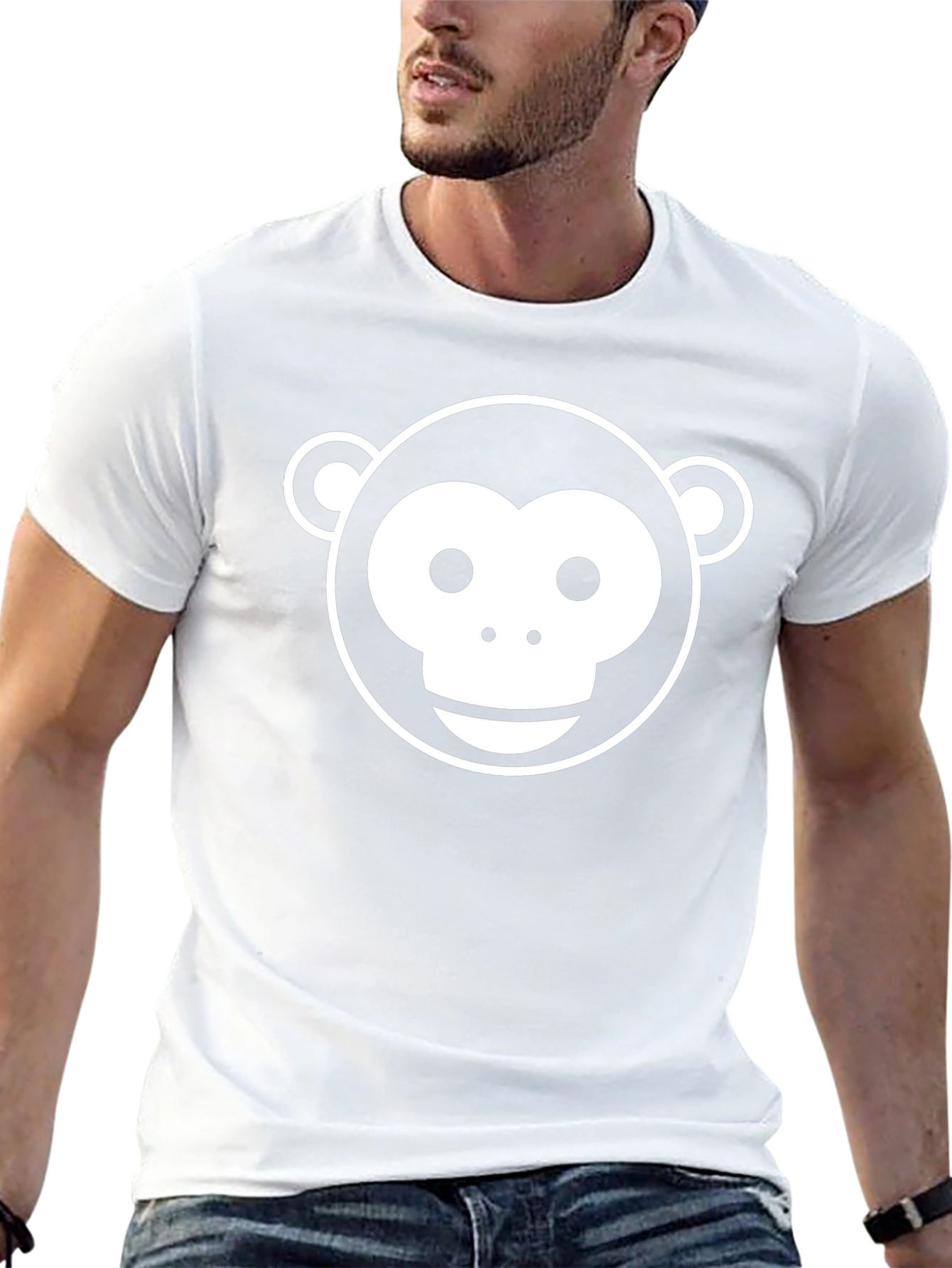 Monkey Face Graphic Tee - Classic Black