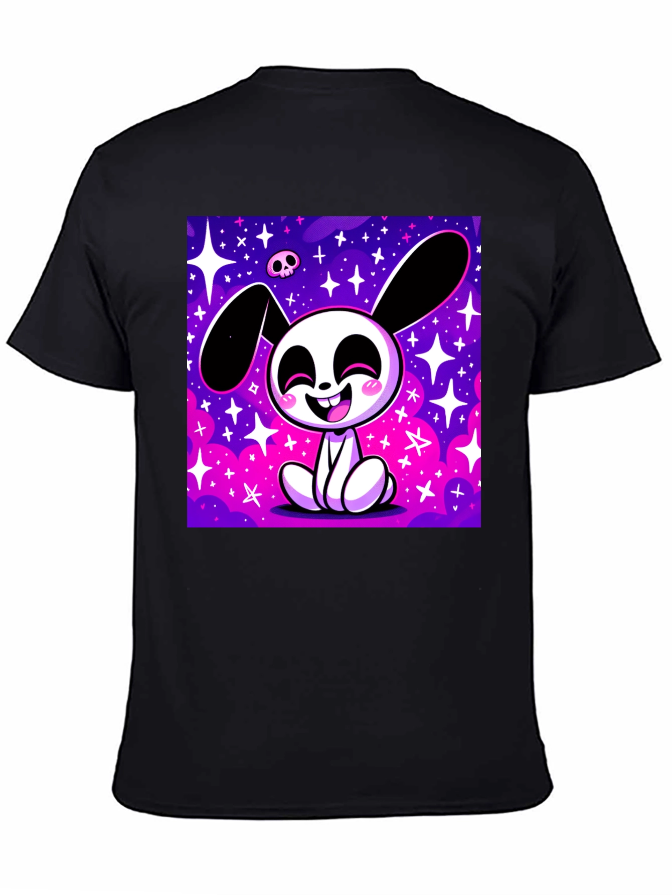 Cosmic Bunny Graphic Tee - Black