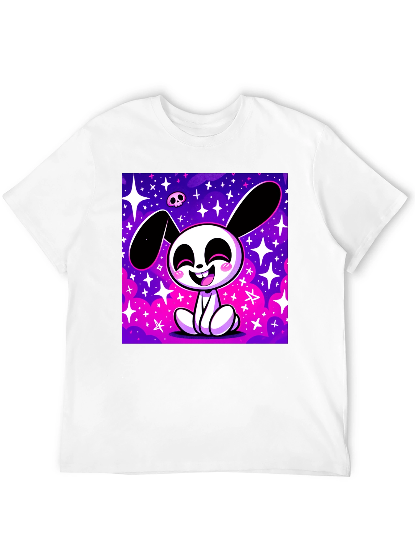 Cosmic Bunny Graphic Tee - Black