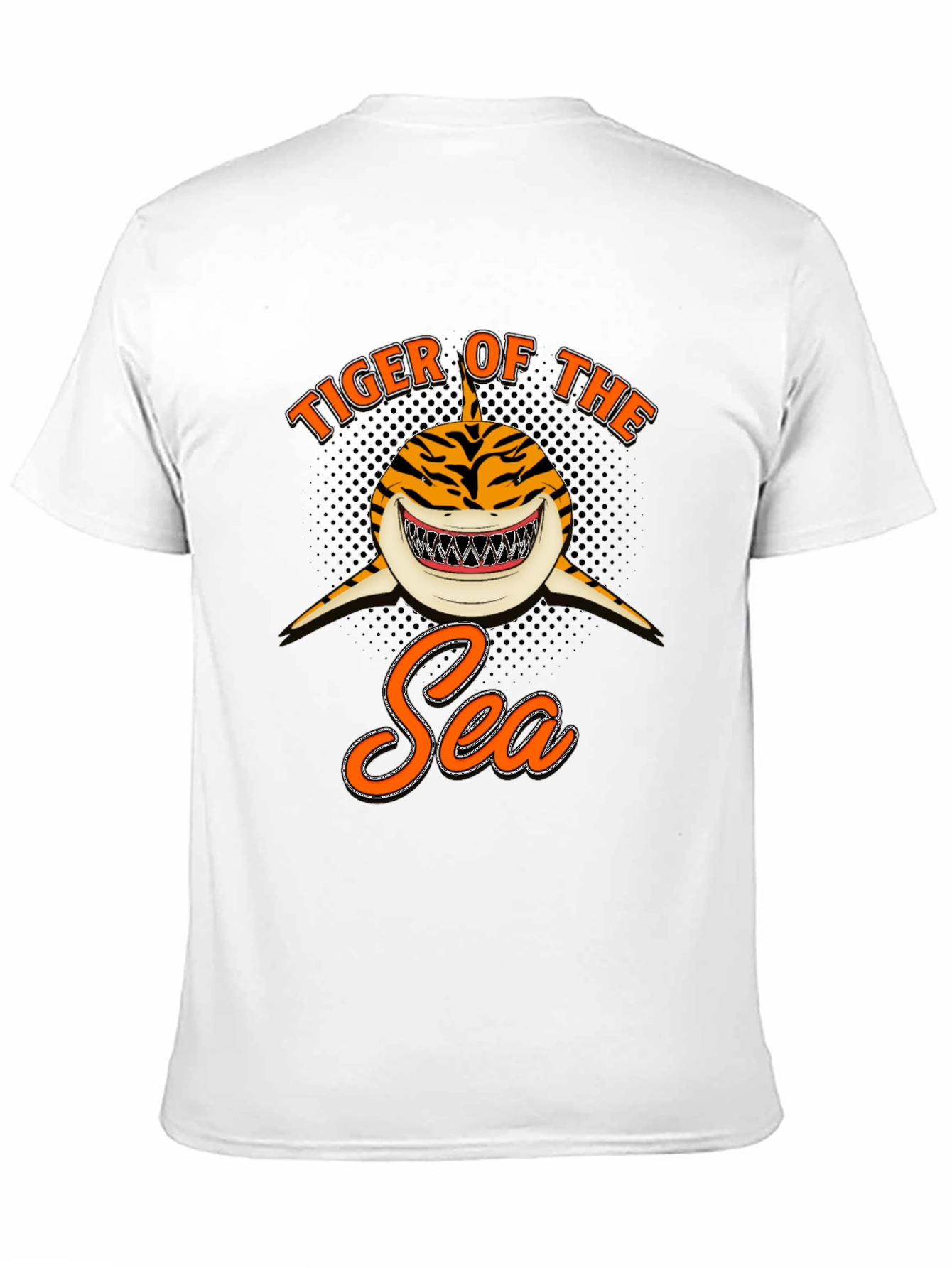 Tiger Shark of the Sea Black T-Shirt
