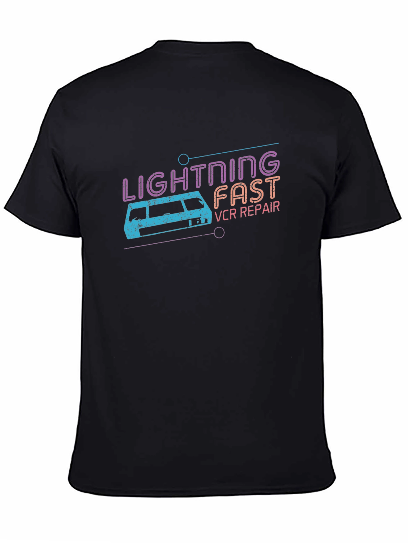 Lightning Fast VCR Repair T-Shirt - Retro 80s Style