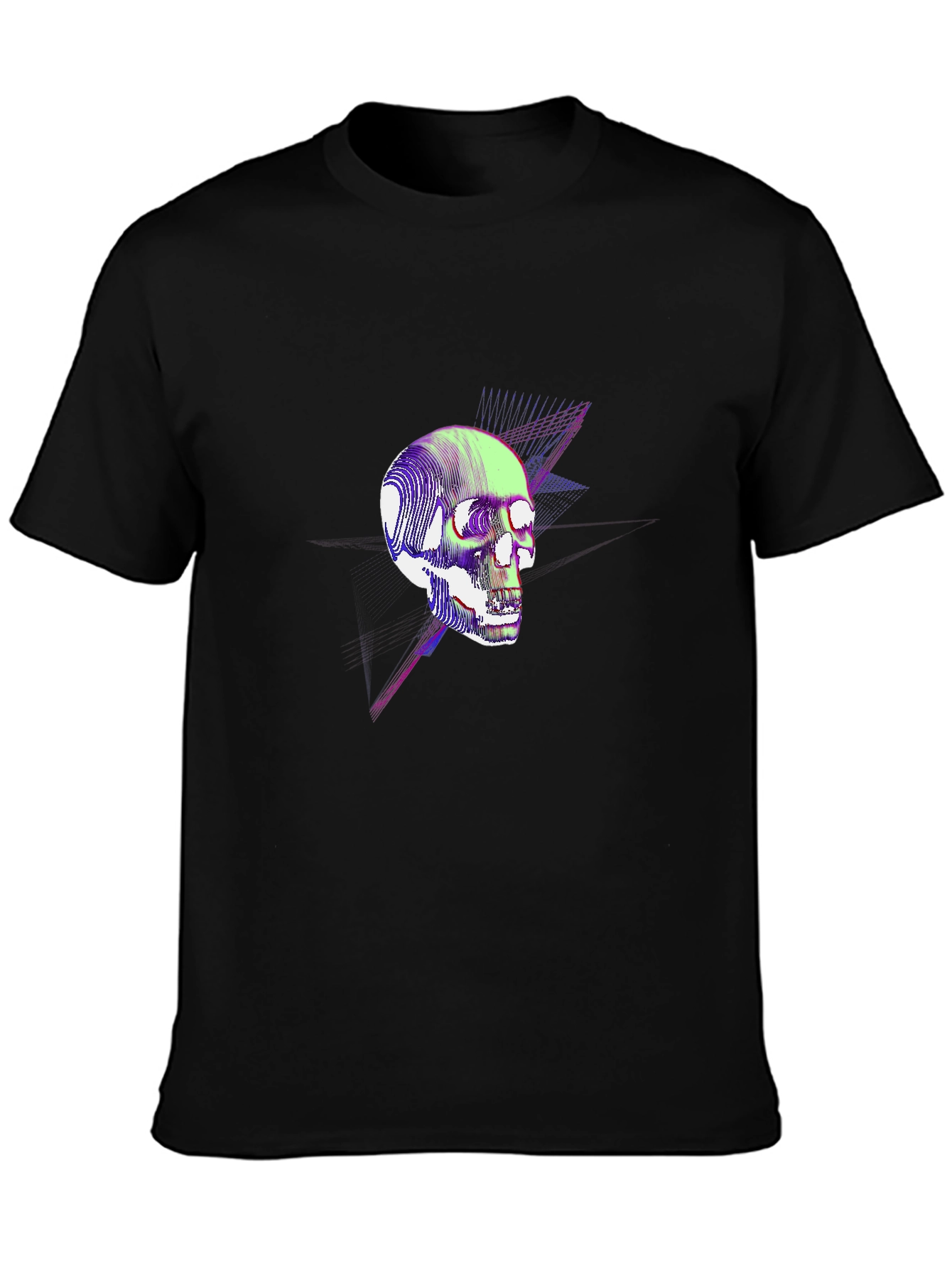 Skull Graphic T-Shirt - Neon Pop Art Design