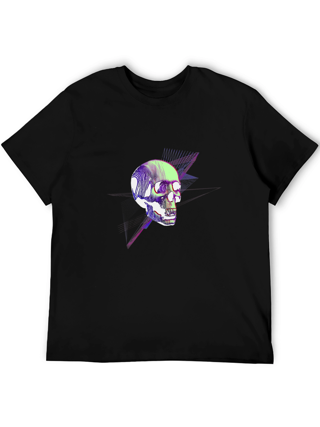 Skull Graphic T-Shirt - Neon Pop Art Design