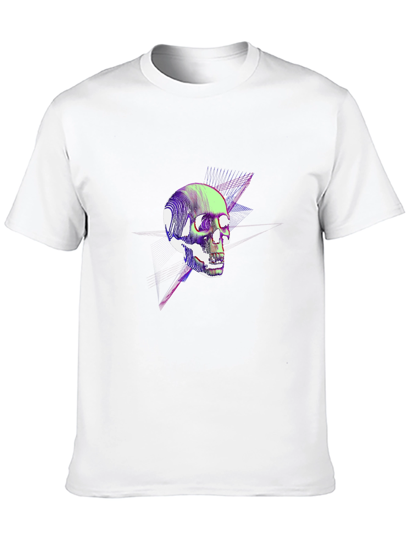 Skull Graphic T-Shirt - Neon Pop Art Design