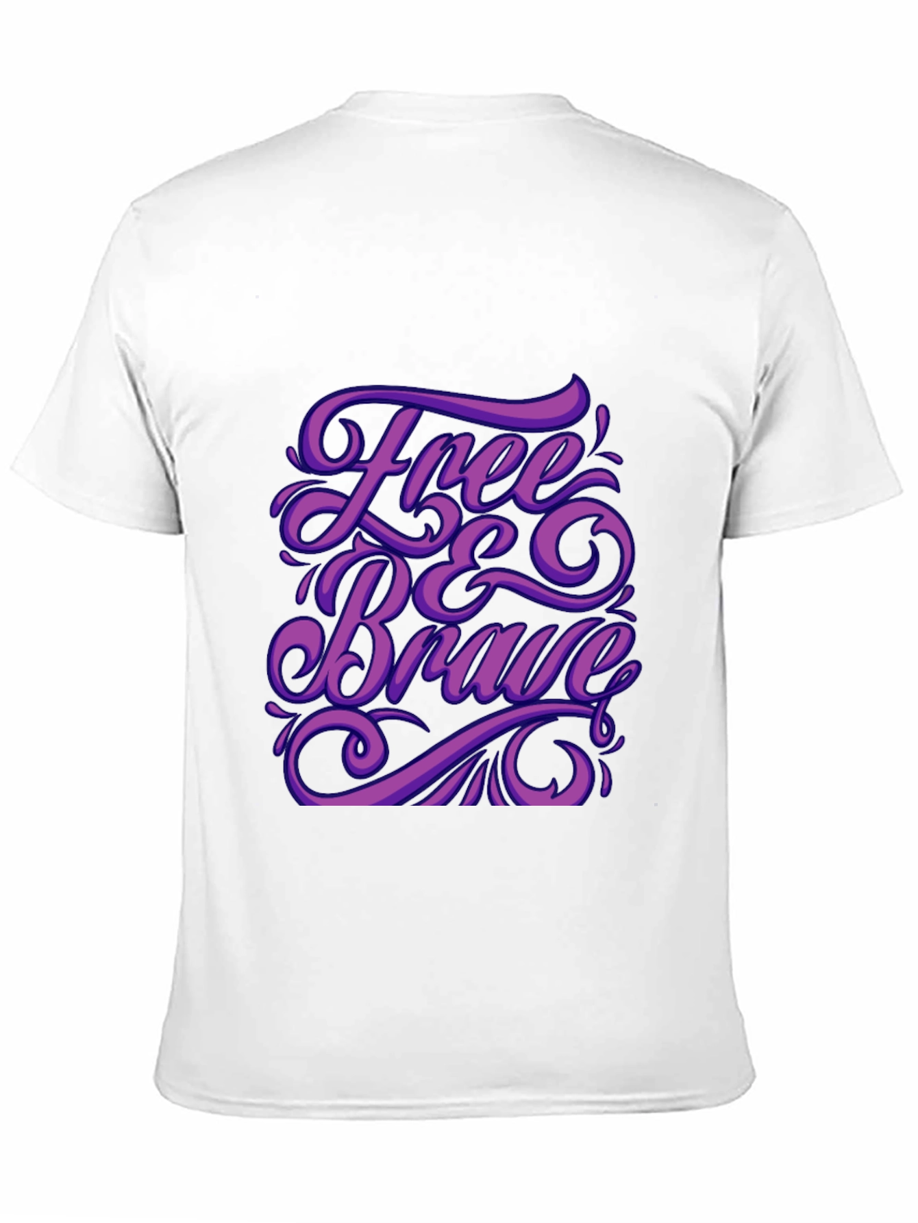 Free & Brave Graphic Black T-Shirt