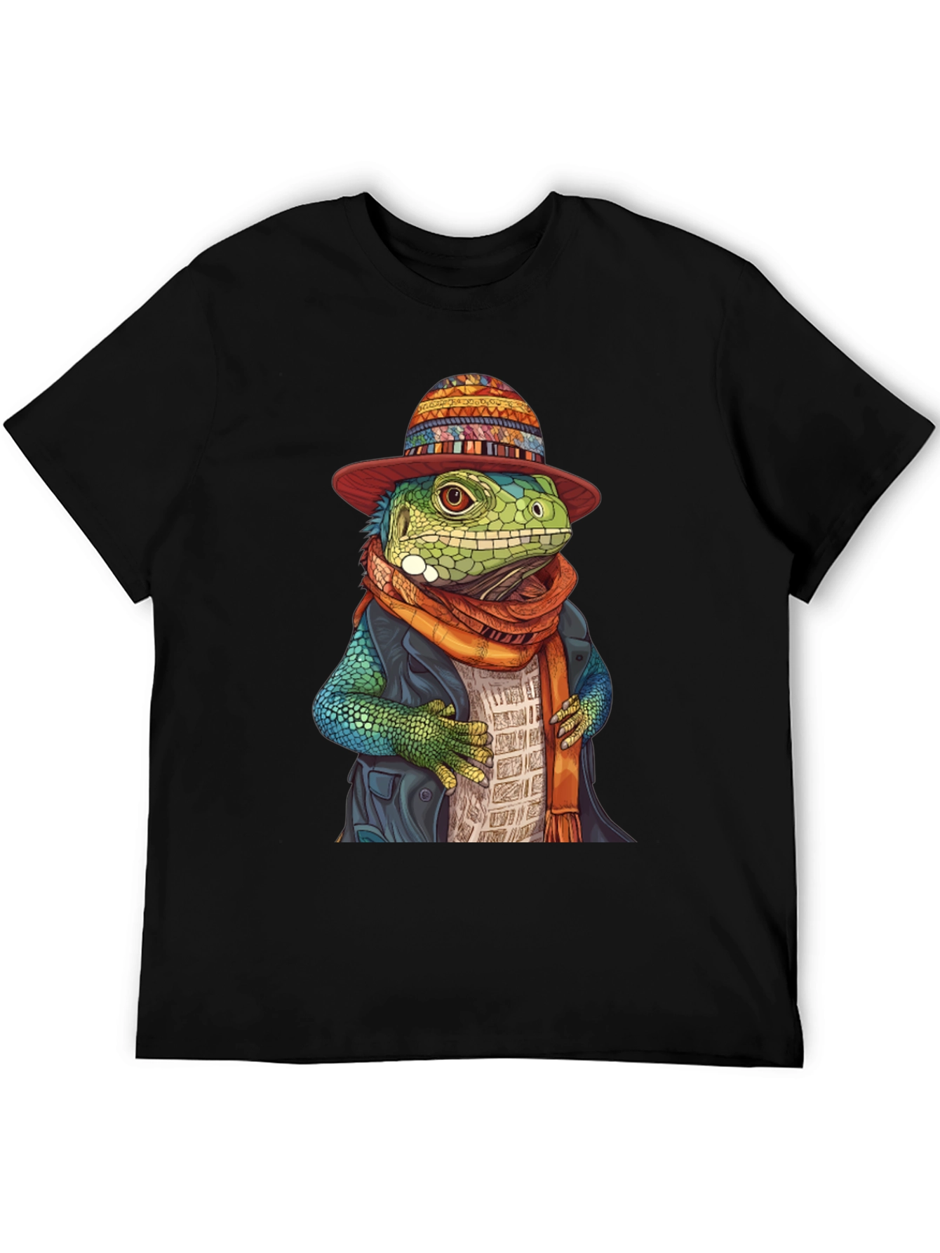 Lizard in Hat Graphic Tee - Unique Style