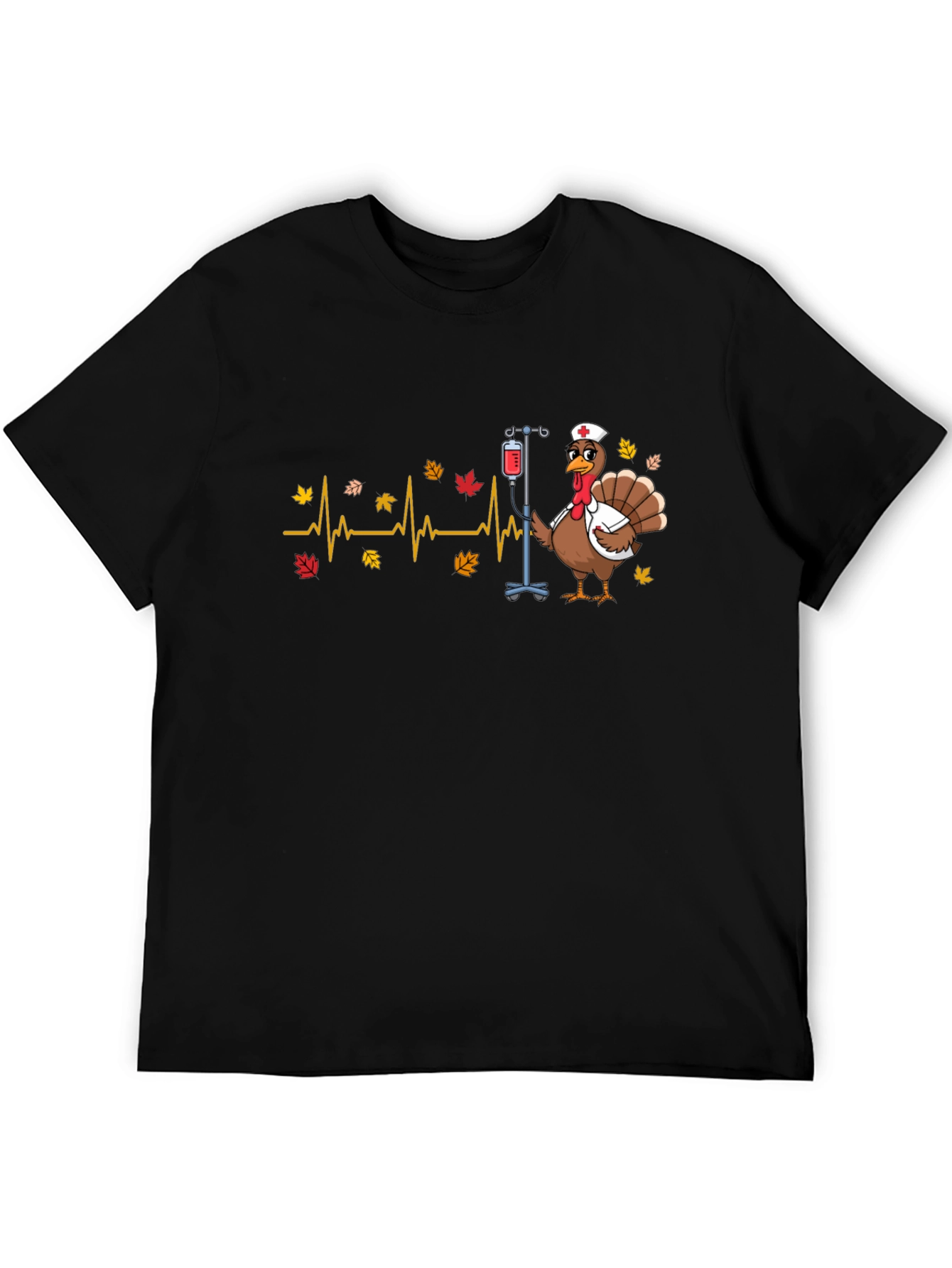 Turkey Nurse Thanksgiving Graphic T-Shirt