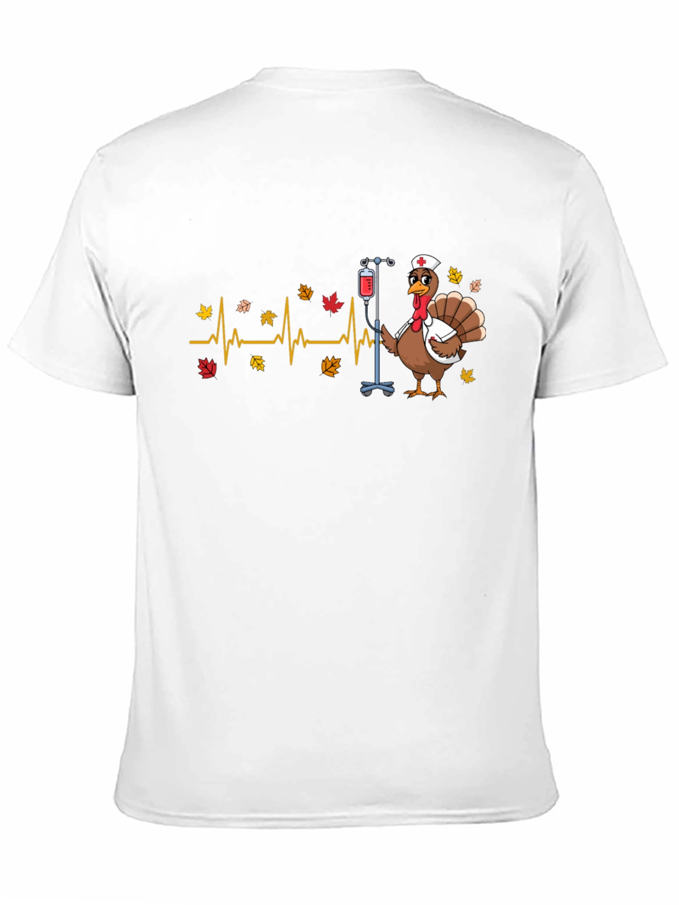 Turkey Nurse Thanksgiving Graphic T-Shirt