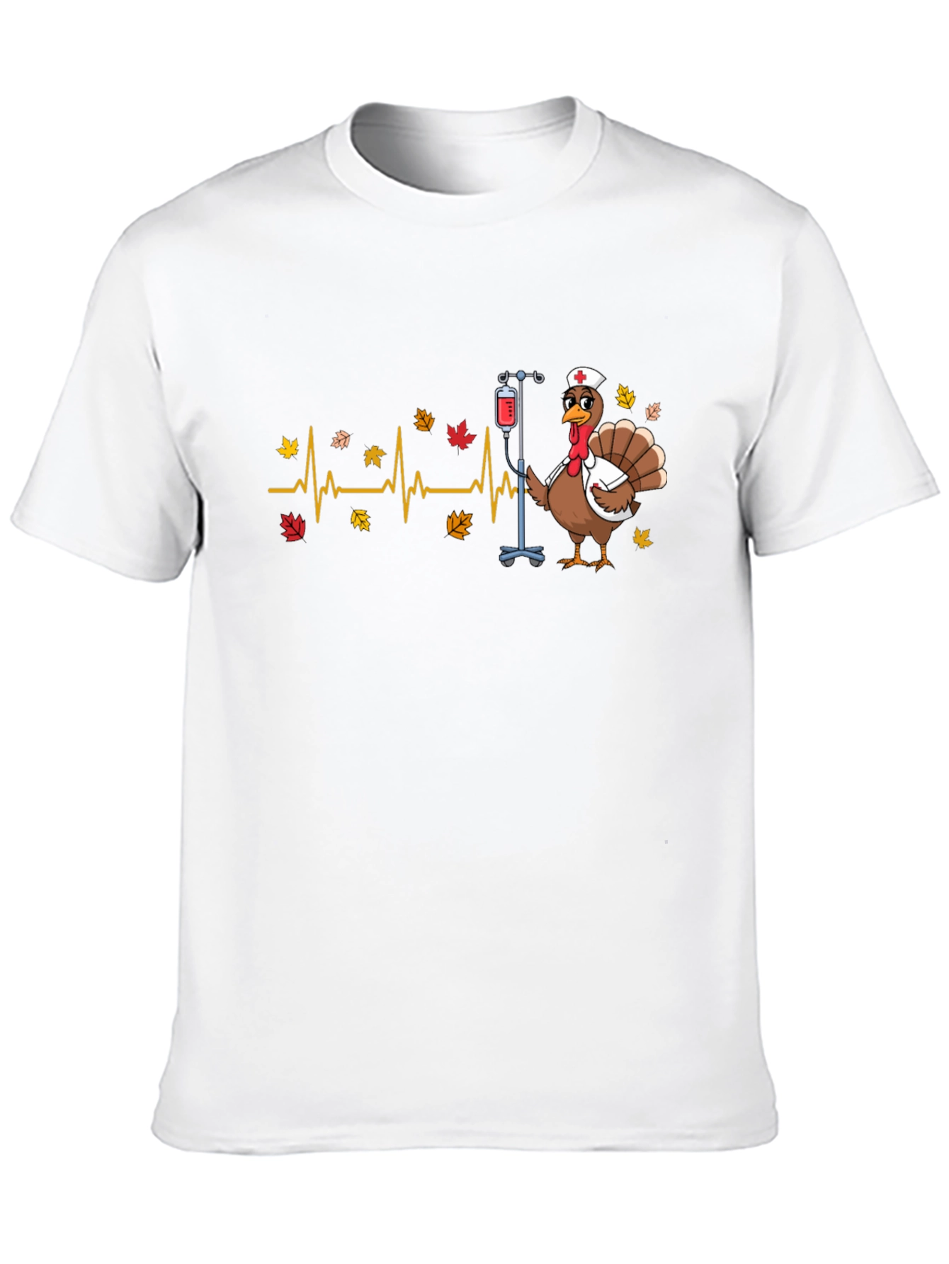 Turkey Nurse Thanksgiving Graphic T-Shirt
