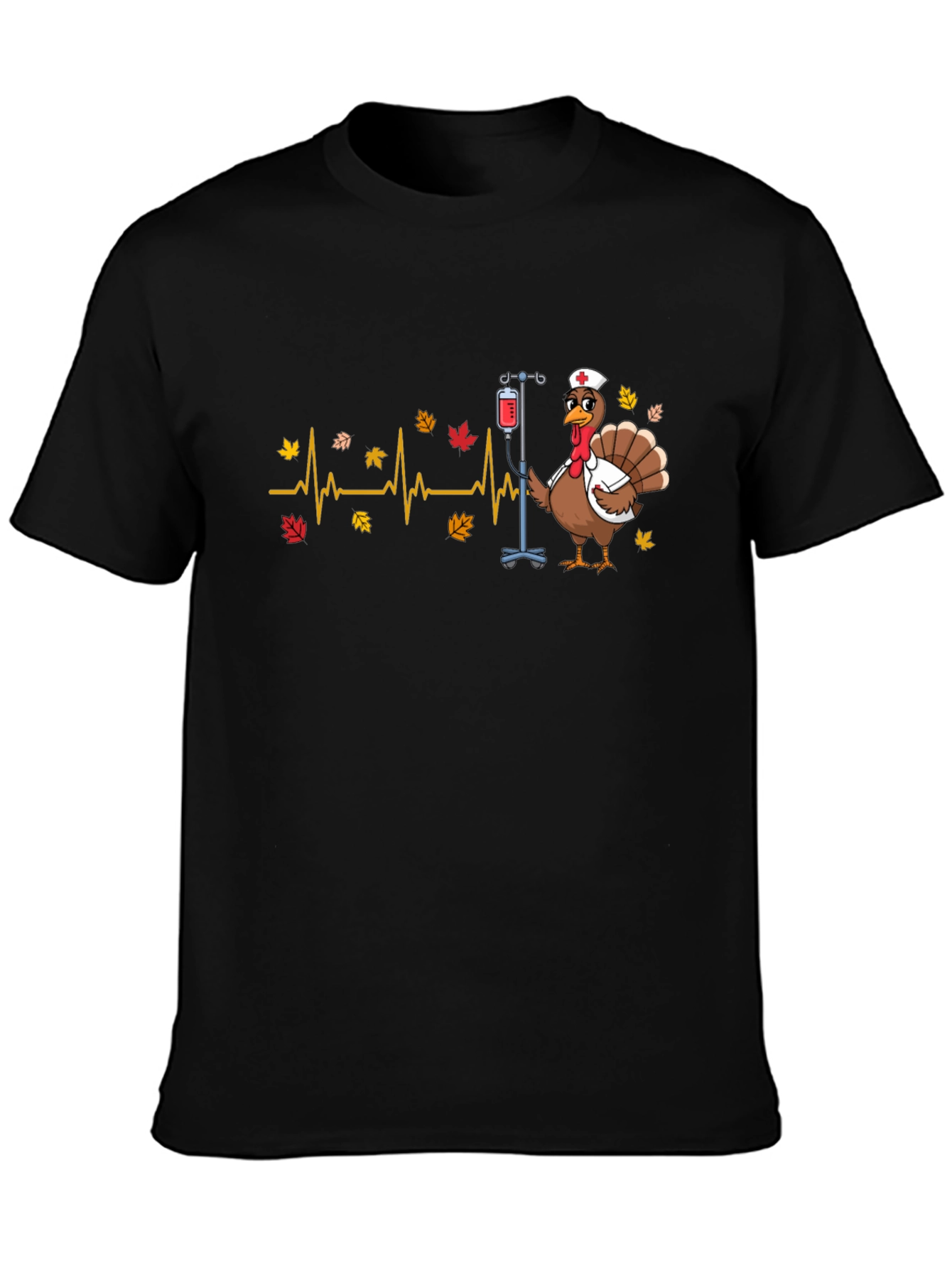 Turkey Nurse Thanksgiving Graphic T-Shirt