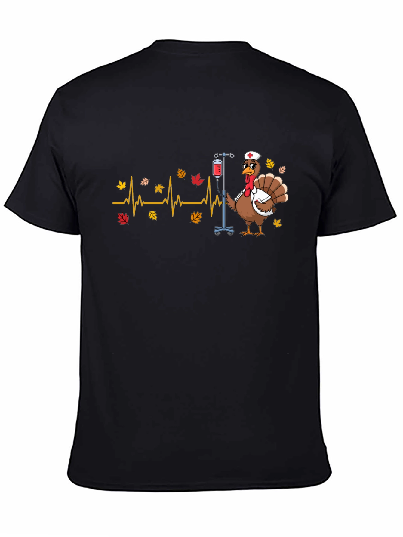 Turkey Nurse Thanksgiving Graphic T-Shirt