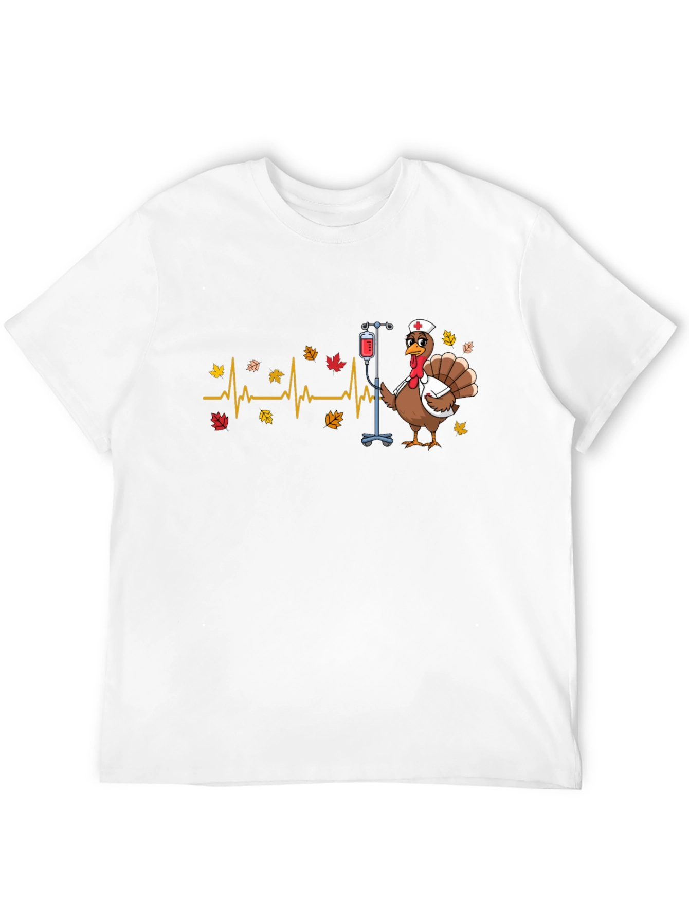 Turkey Nurse Thanksgiving Graphic T-Shirt