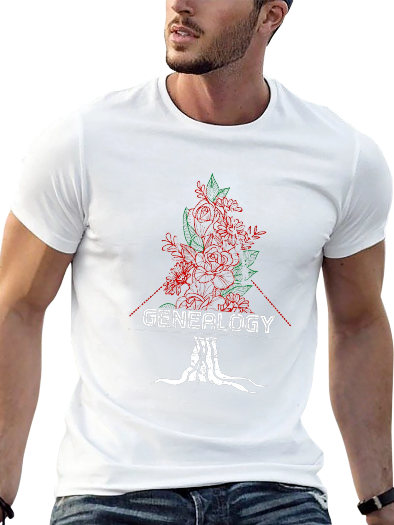 Genealogy Floral Tree T-Shirt