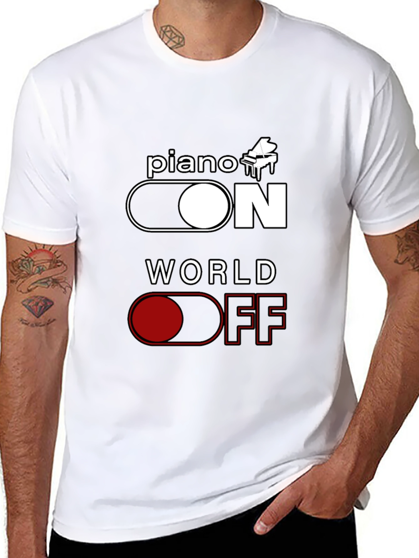 Piano ON World OFF Graphic Tee