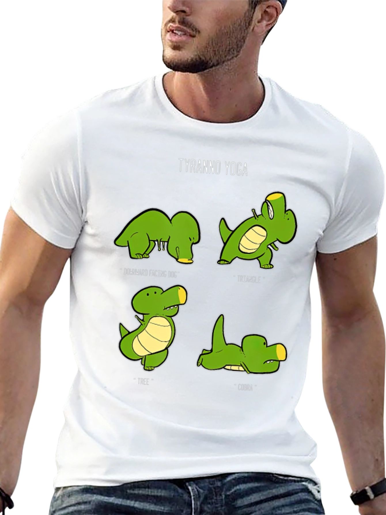 Tyranno Yoga T-Shirt: Dinosaur Poses