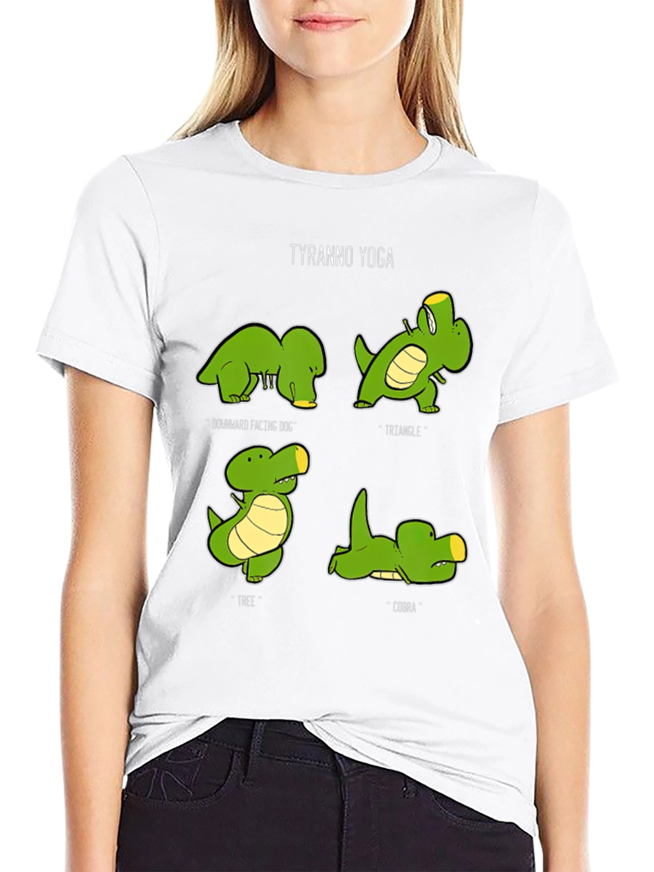Tyranno Yoga T-Shirt: Dinosaur Poses