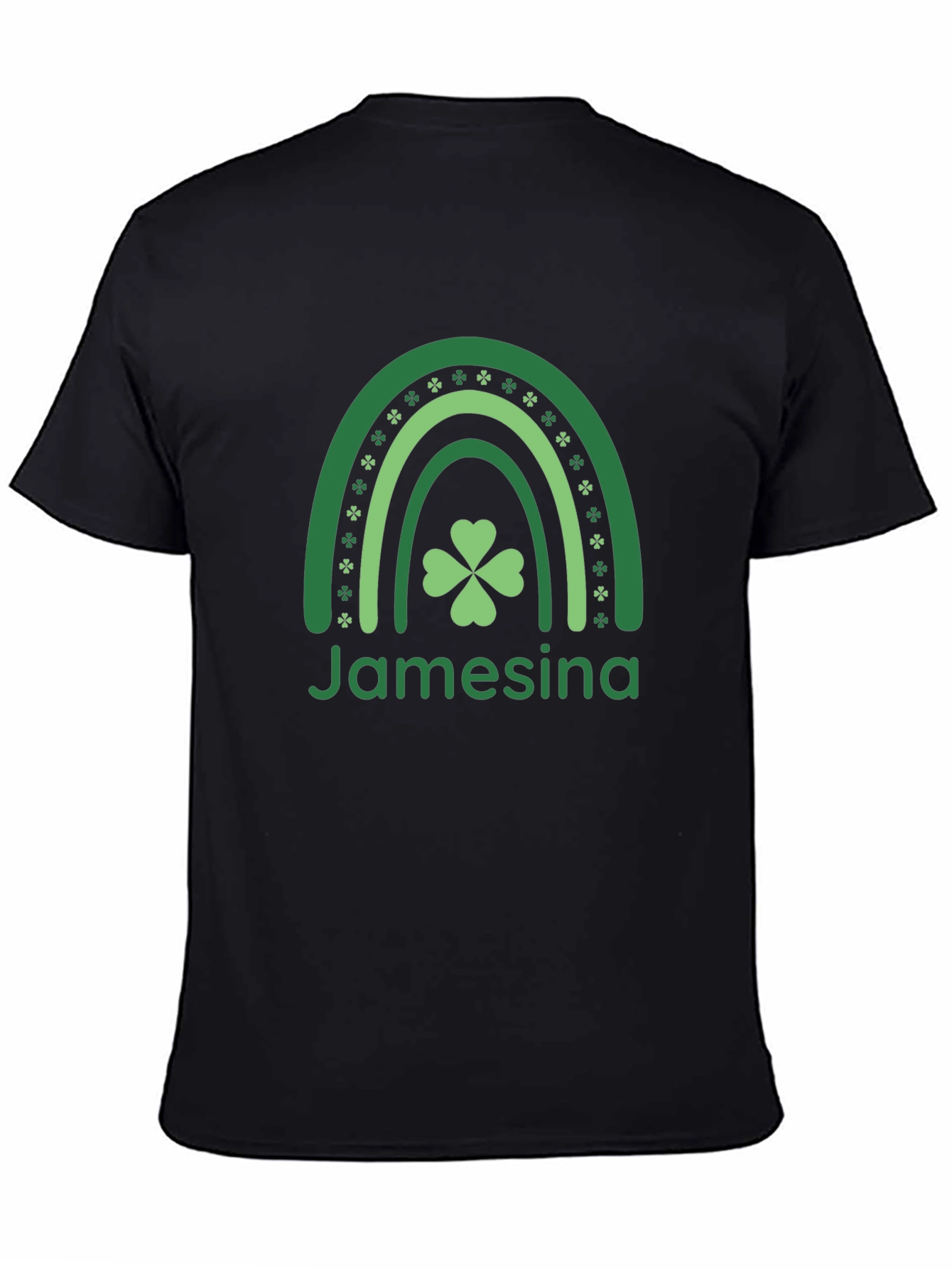 Jamesina St. Patricks Day Rainbow Clover T-Shirt