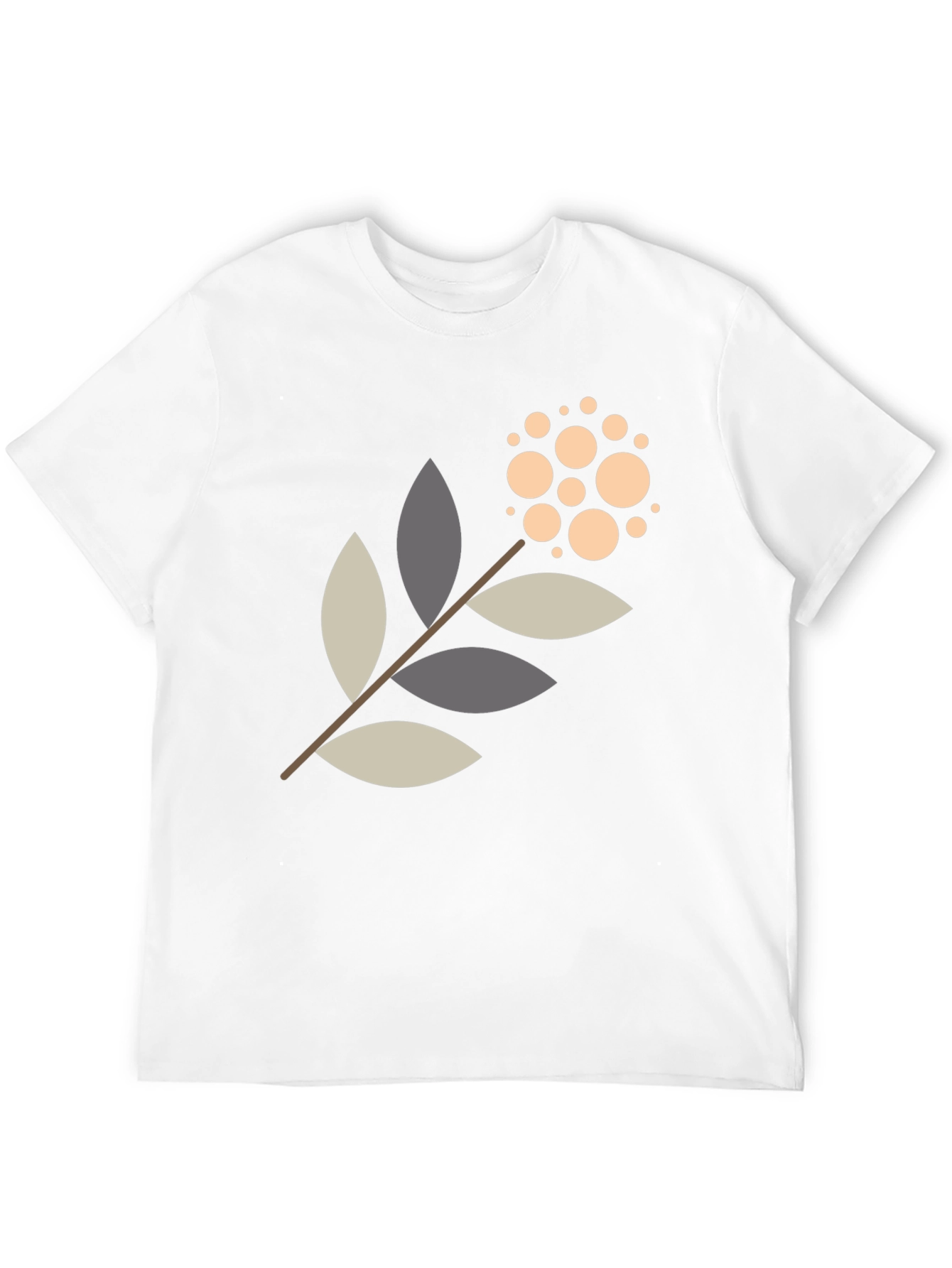 Modern Botanical Graphic Tee - Black