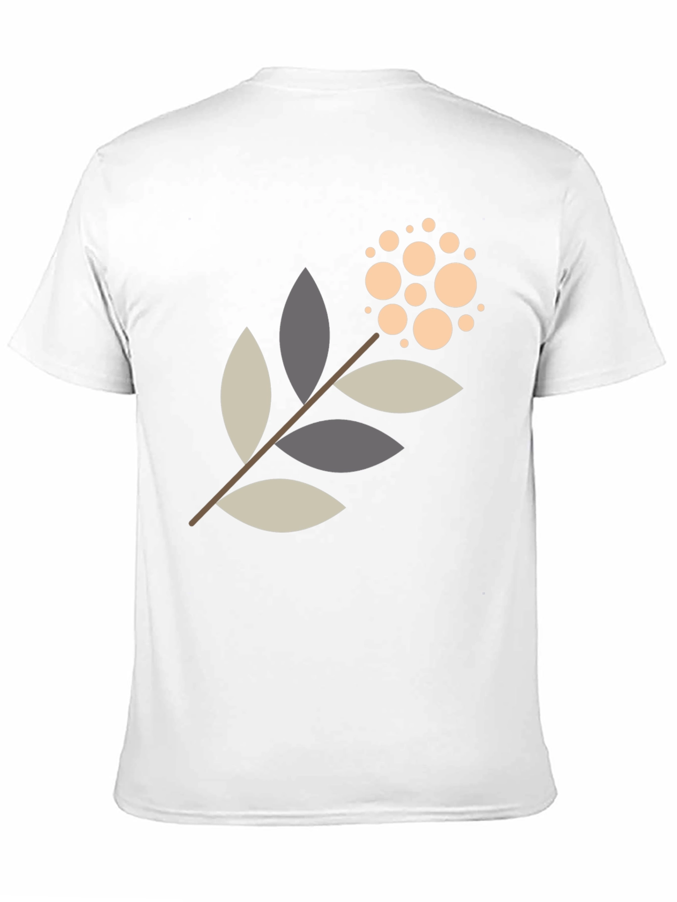 Modern Botanical Graphic Tee - Black