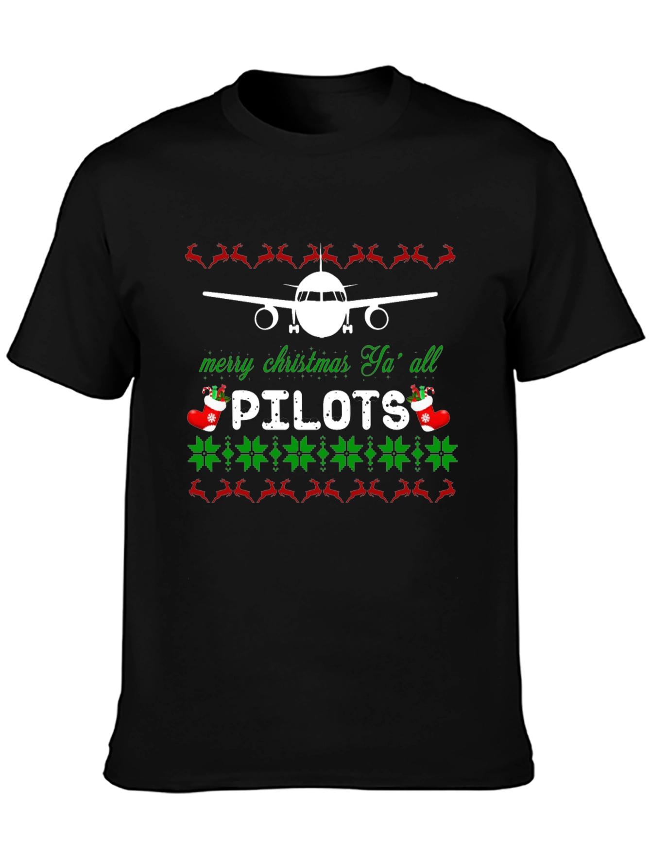 Pilot Christmas T-Shirt - Merry Christmas Yall