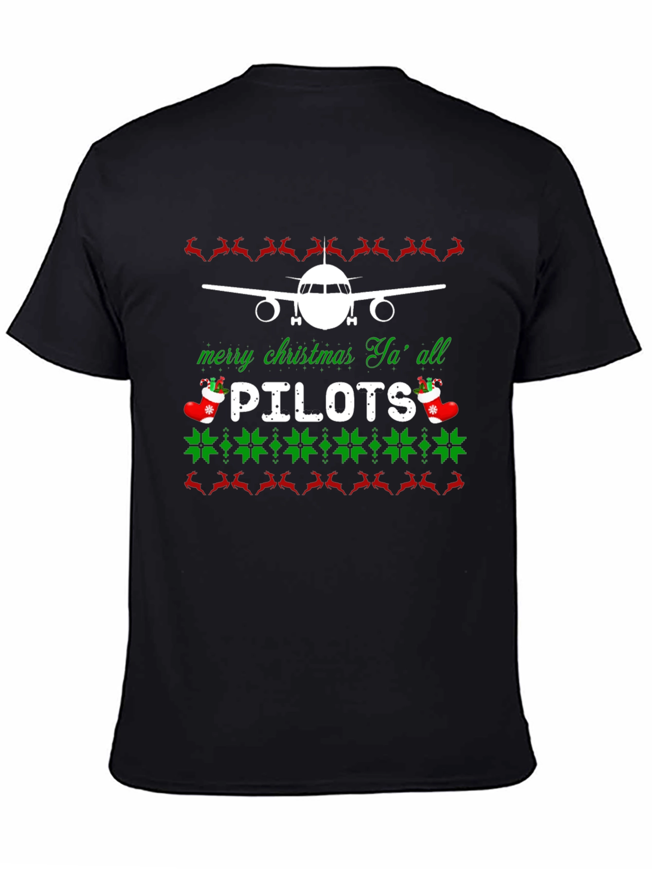 Pilot Christmas T-Shirt - Merry Christmas Yall