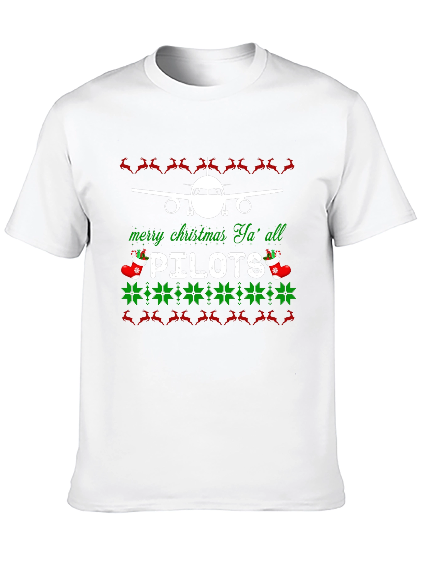 Pilot Christmas T-Shirt - Merry Christmas Yall