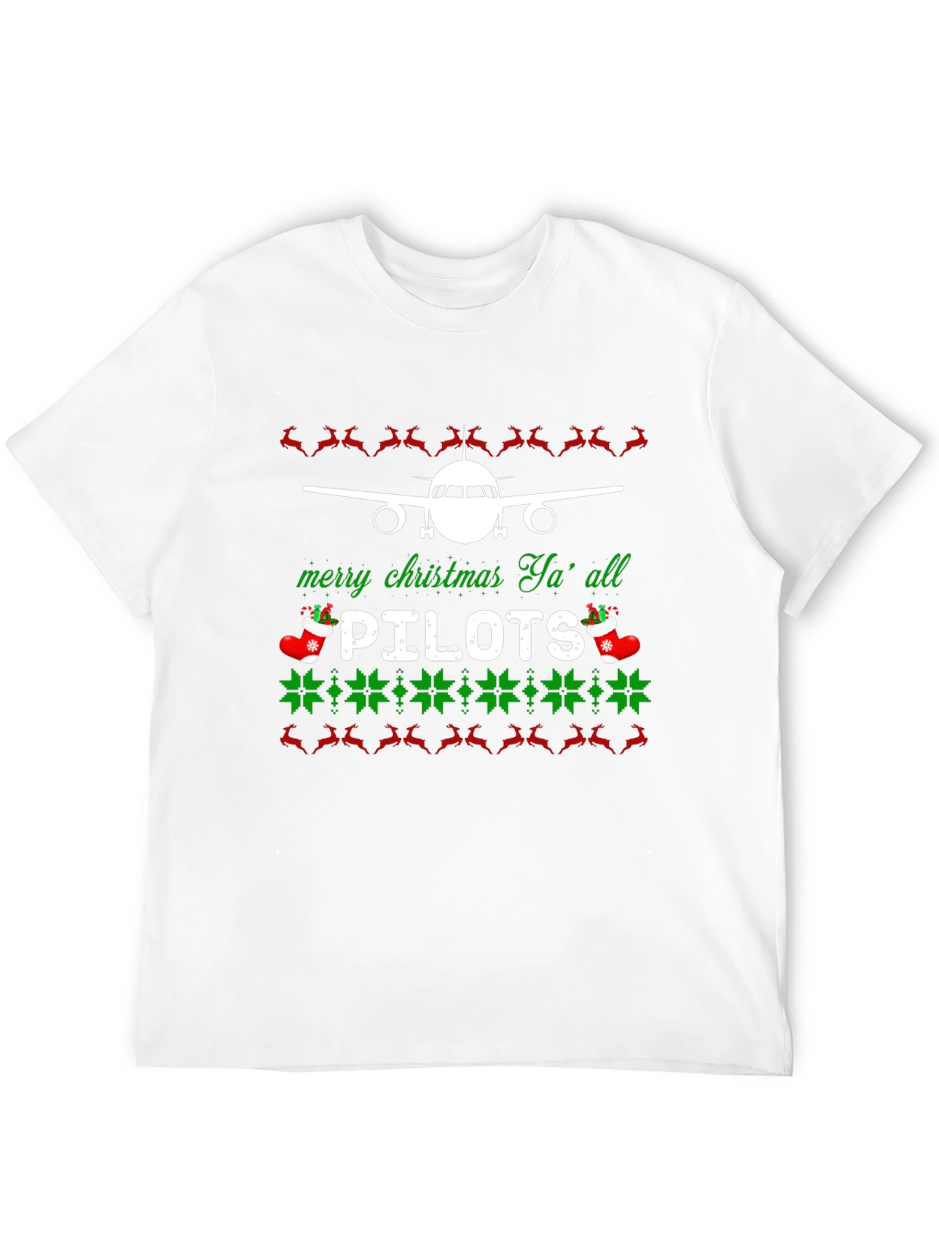 Pilot Christmas T-Shirt - Merry Christmas Yall