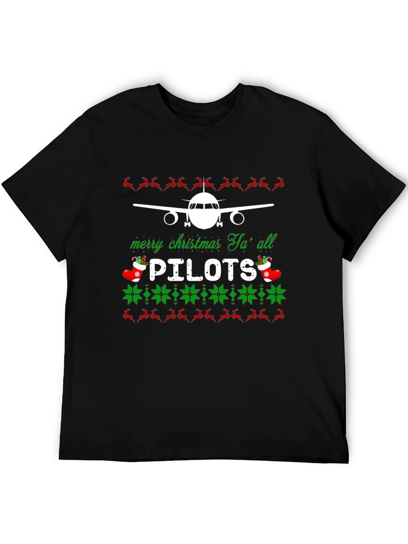 Pilot Christmas T-Shirt - Merry Christmas Yall