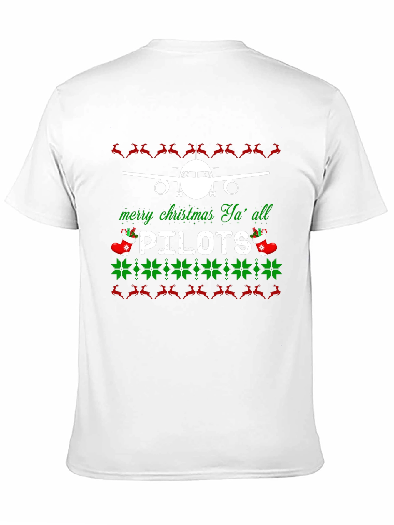 Pilot Christmas T-Shirt - Merry Christmas Yall