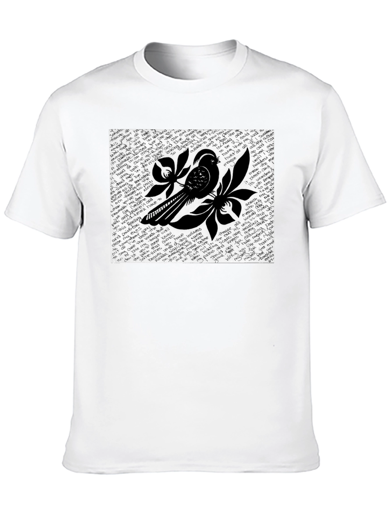 Stylish Bird Graphic Black T-Shirt