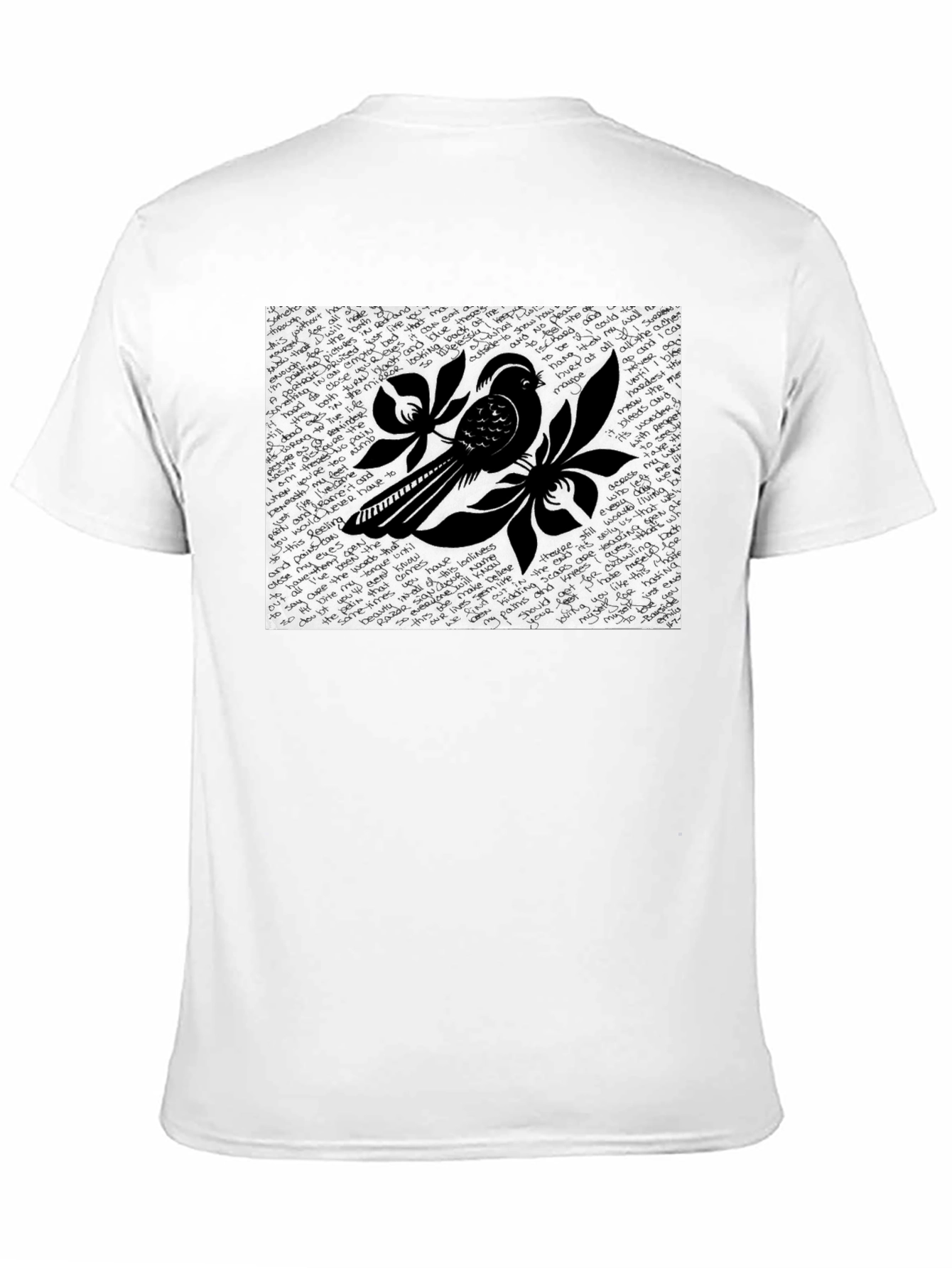 Stylish Bird Graphic Black T-Shirt