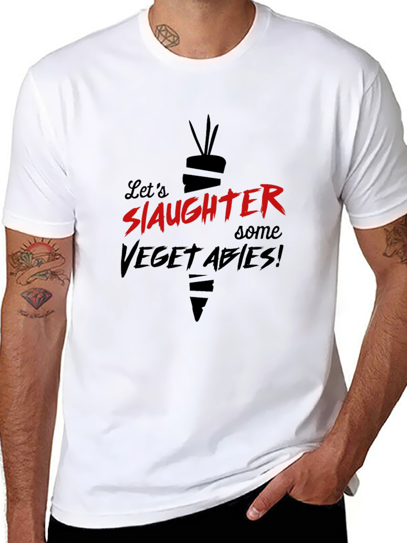 SLAUGHTER Some VEGETABLES! Graphic T-Shirt