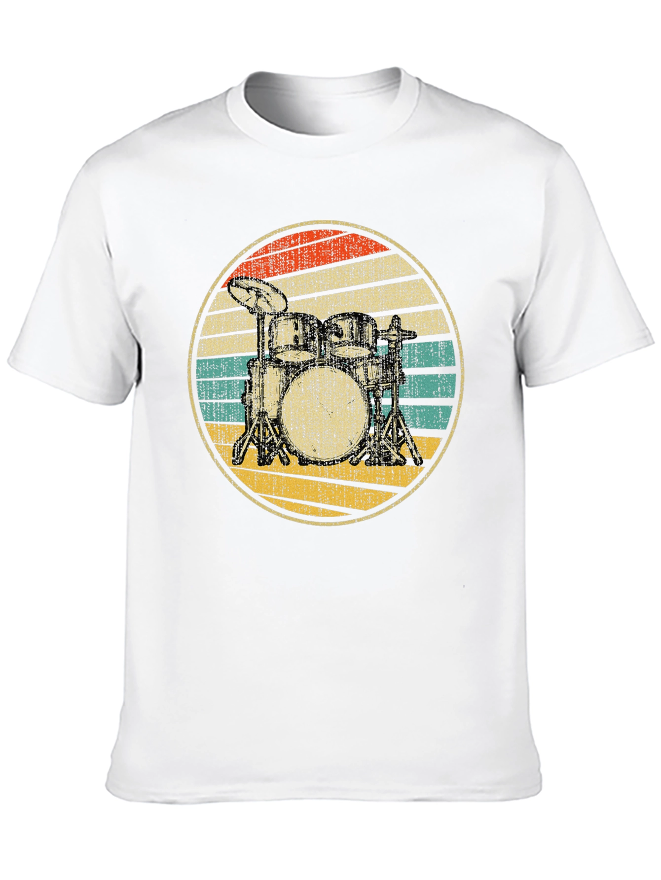 Retro Drum Set Graphic T-Shirt