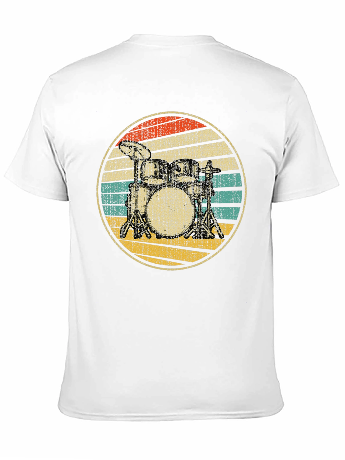 Retro Drum Set Graphic T-Shirt