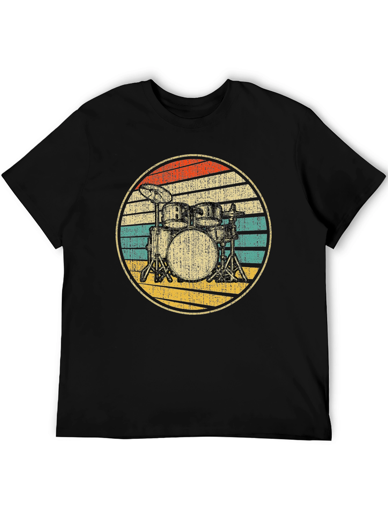 Retro Drum Set Graphic T-Shirt