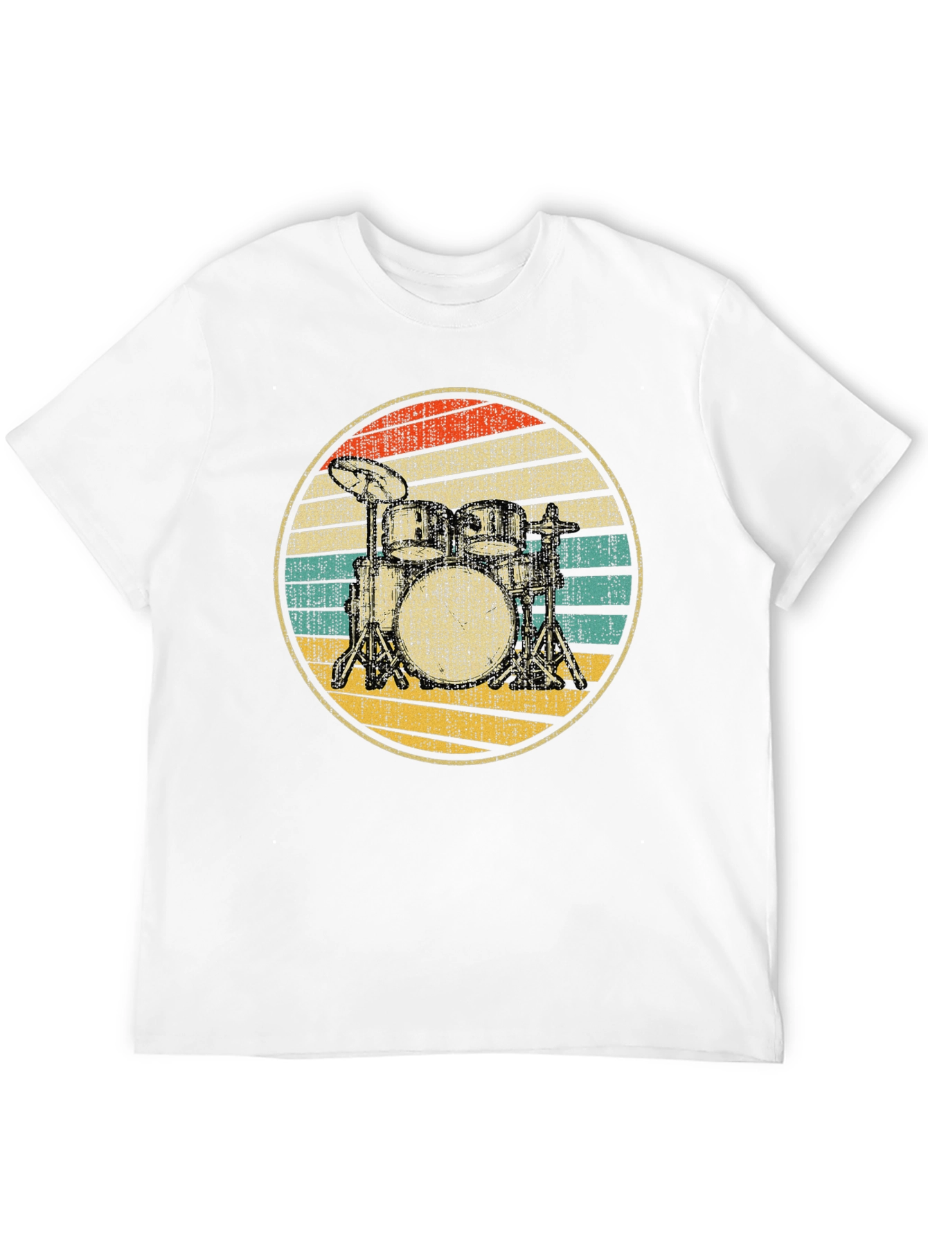 Retro Drum Set Graphic T-Shirt