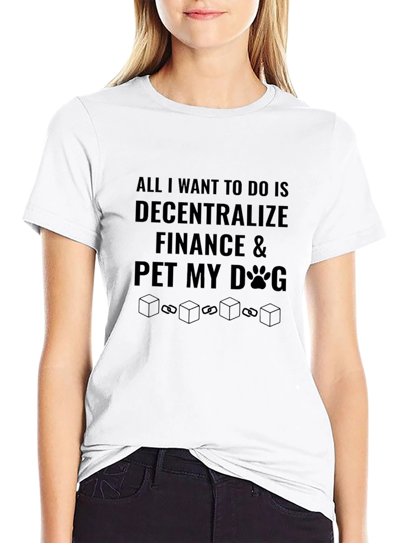 Decentralized Finance & Dog Lover Black T-Shirt
