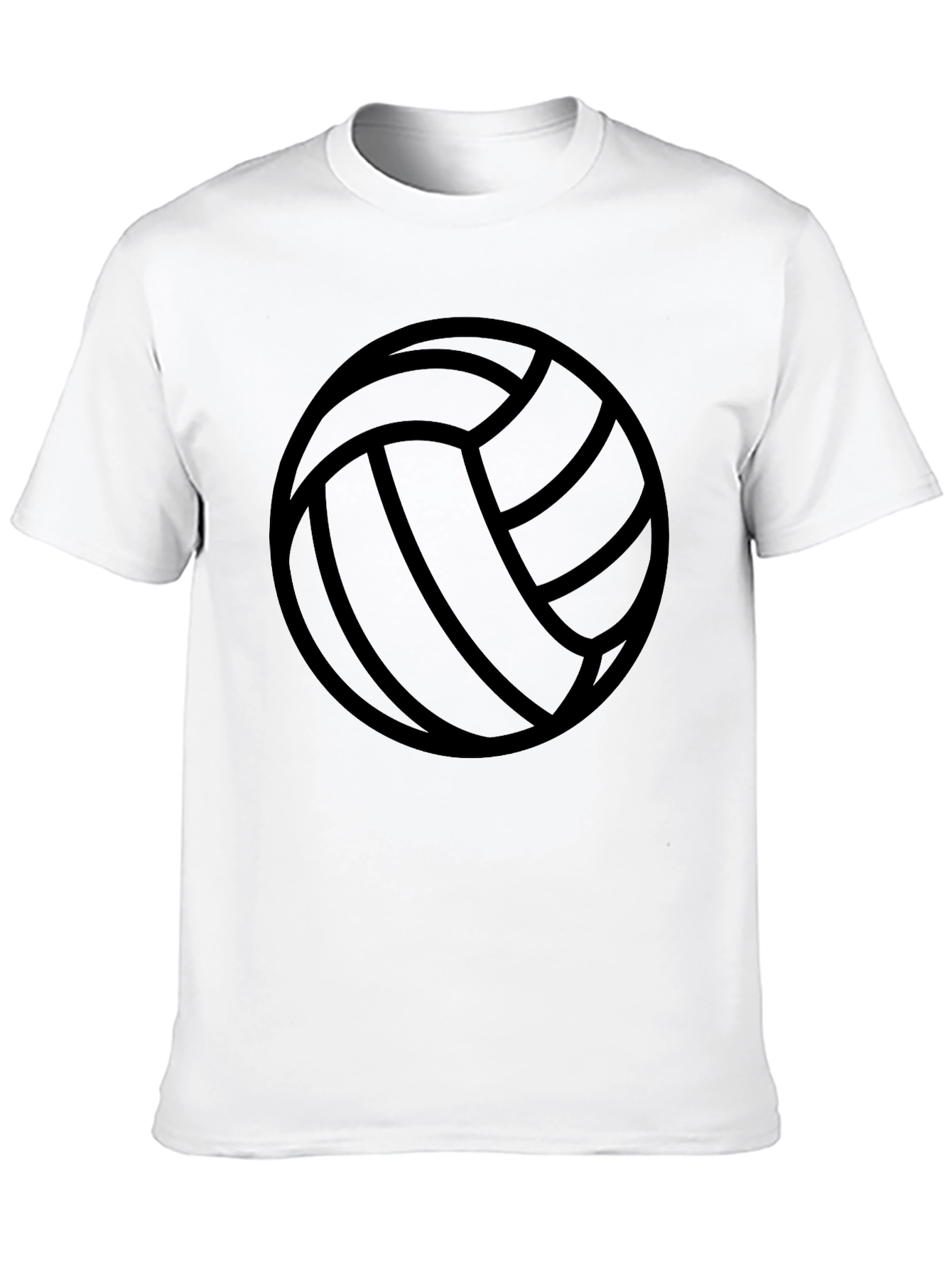 Volleyball Graphic Tee - Sporty Casual Black T-Shirt