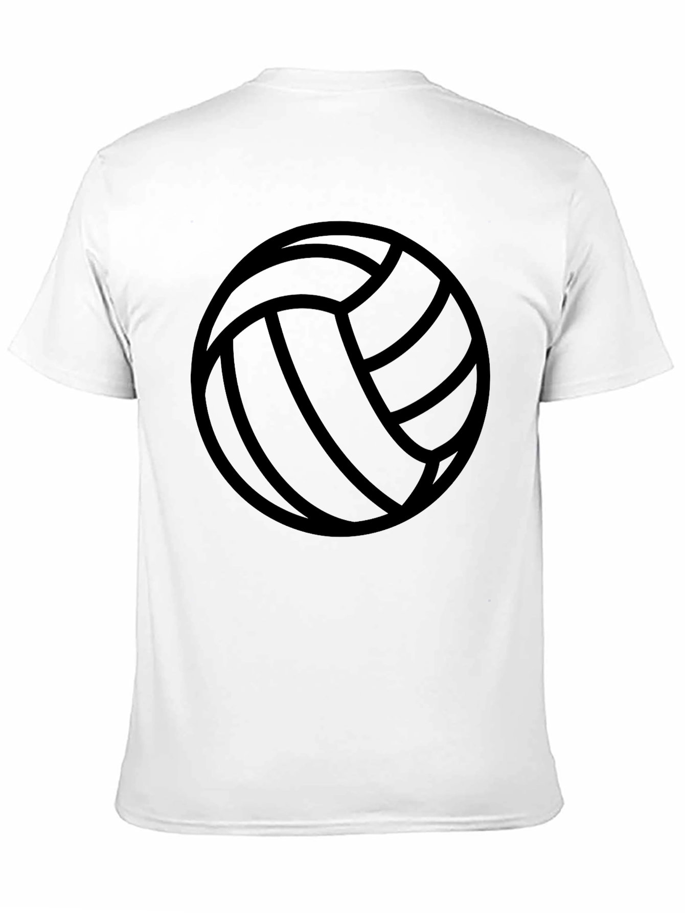 Volleyball Graphic Tee - Sporty Casual Black T-Shirt
