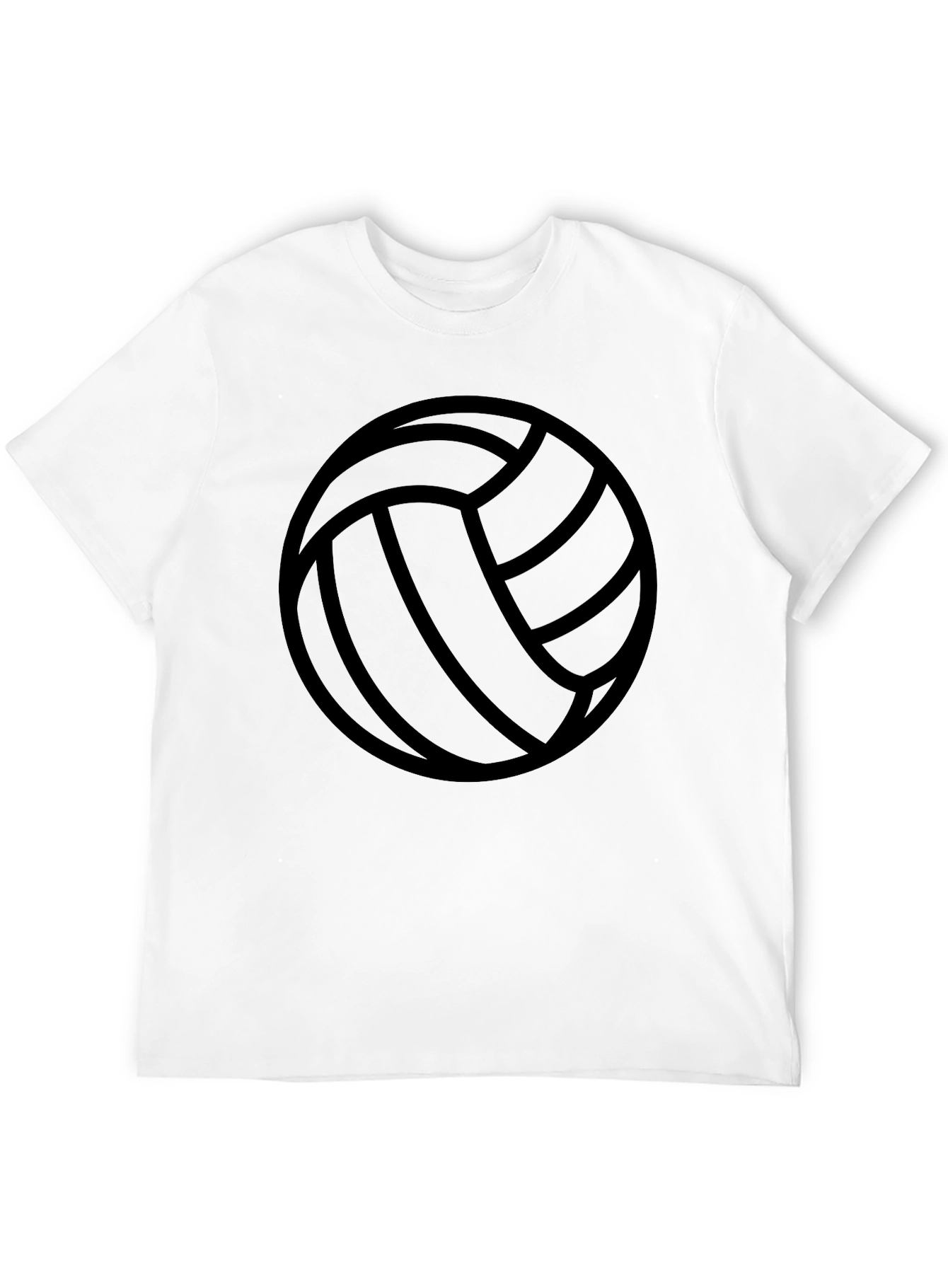 Volleyball Graphic Tee - Sporty Casual Black T-Shirt