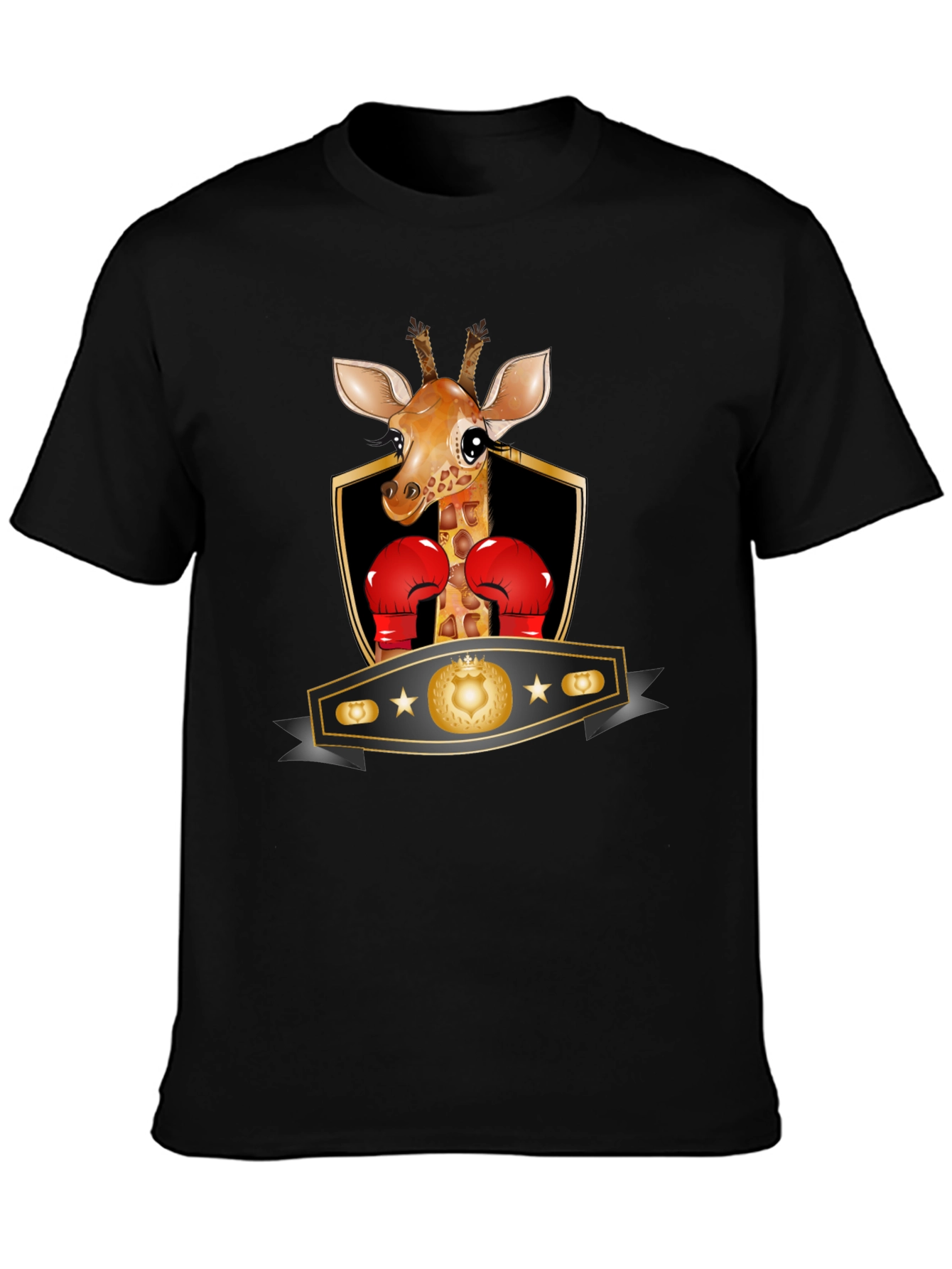 Giraffe Boxing T-Shirt - Funny Animal Tee