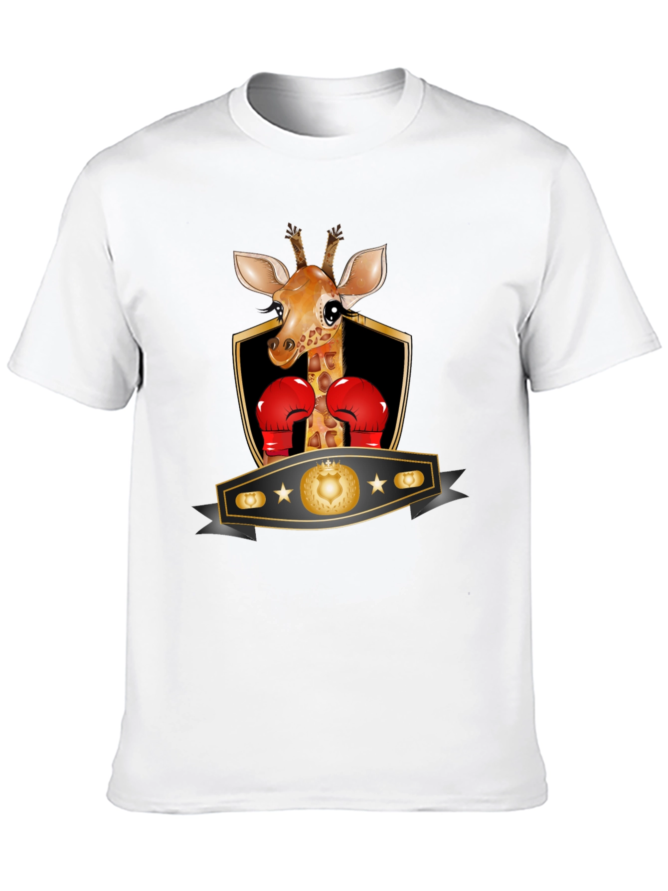 Giraffe Boxing T-Shirt - Funny Animal Tee